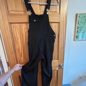 Black Overalls with Adjustable Straps